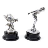 A fine kneeling Spirit of Ecstasy mascot by Charles Sykes for Rolls-Royce, 1934-39, ((2))