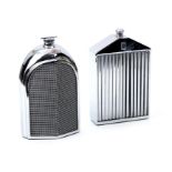 Two Ruddspeed classic vintage car radiator decanters, British, ((2))