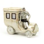 A Motoring bon-bon jar with lid, believed French, circa 1900, ((2))