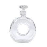 A novelty 'When Tyred, Scotch' cut glass whisky decanter, pre-War, ((2))