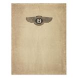 A 4½ Litre Bentley sales catalogue, number 30, issued October 1929,