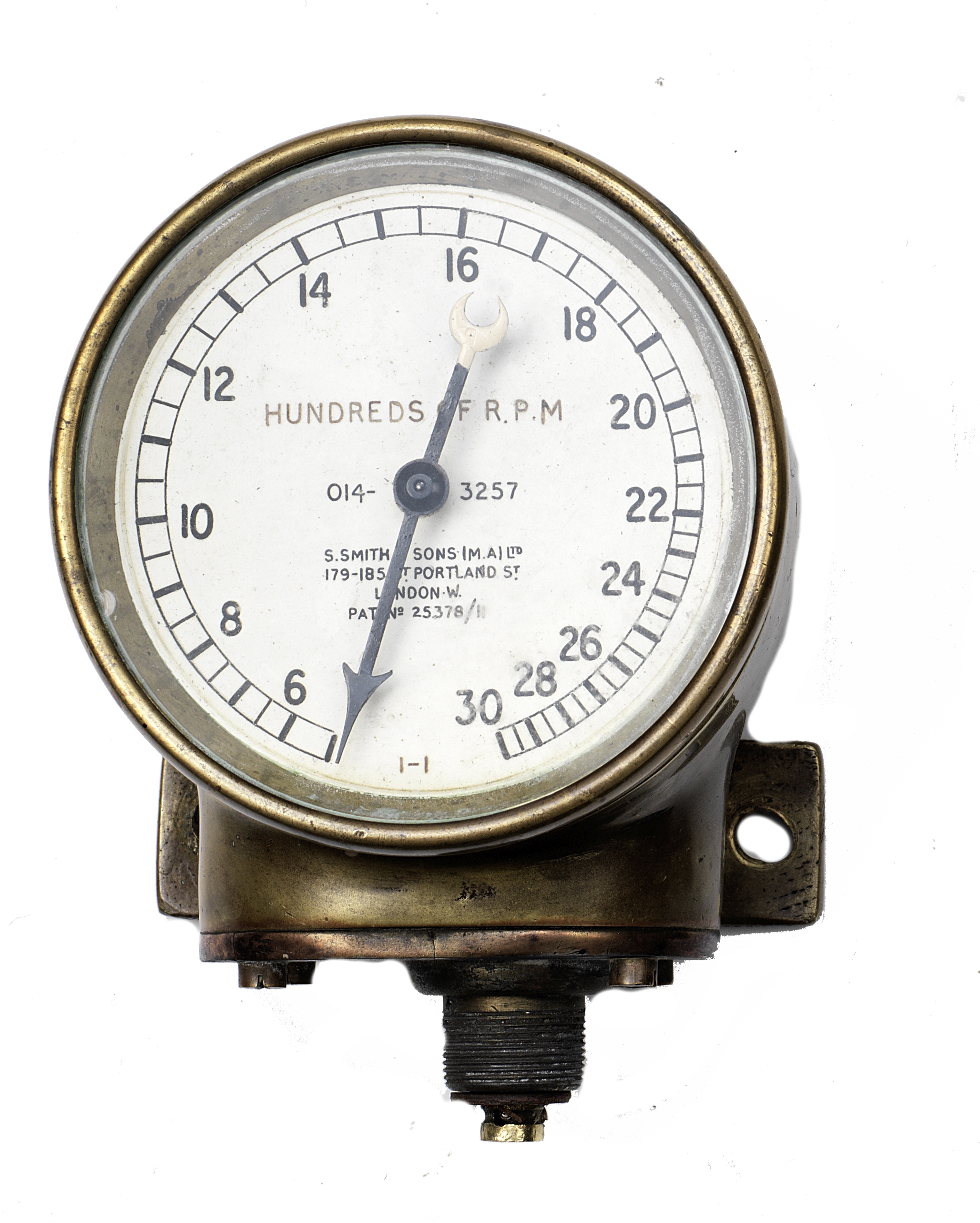 A tachometer by S. Smith & Sons (Motor Accessories) Ltd, Patented 1911,