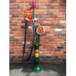 An early one gallon petrol pump manufactured by Wayne Tank & Pump Co Ltd