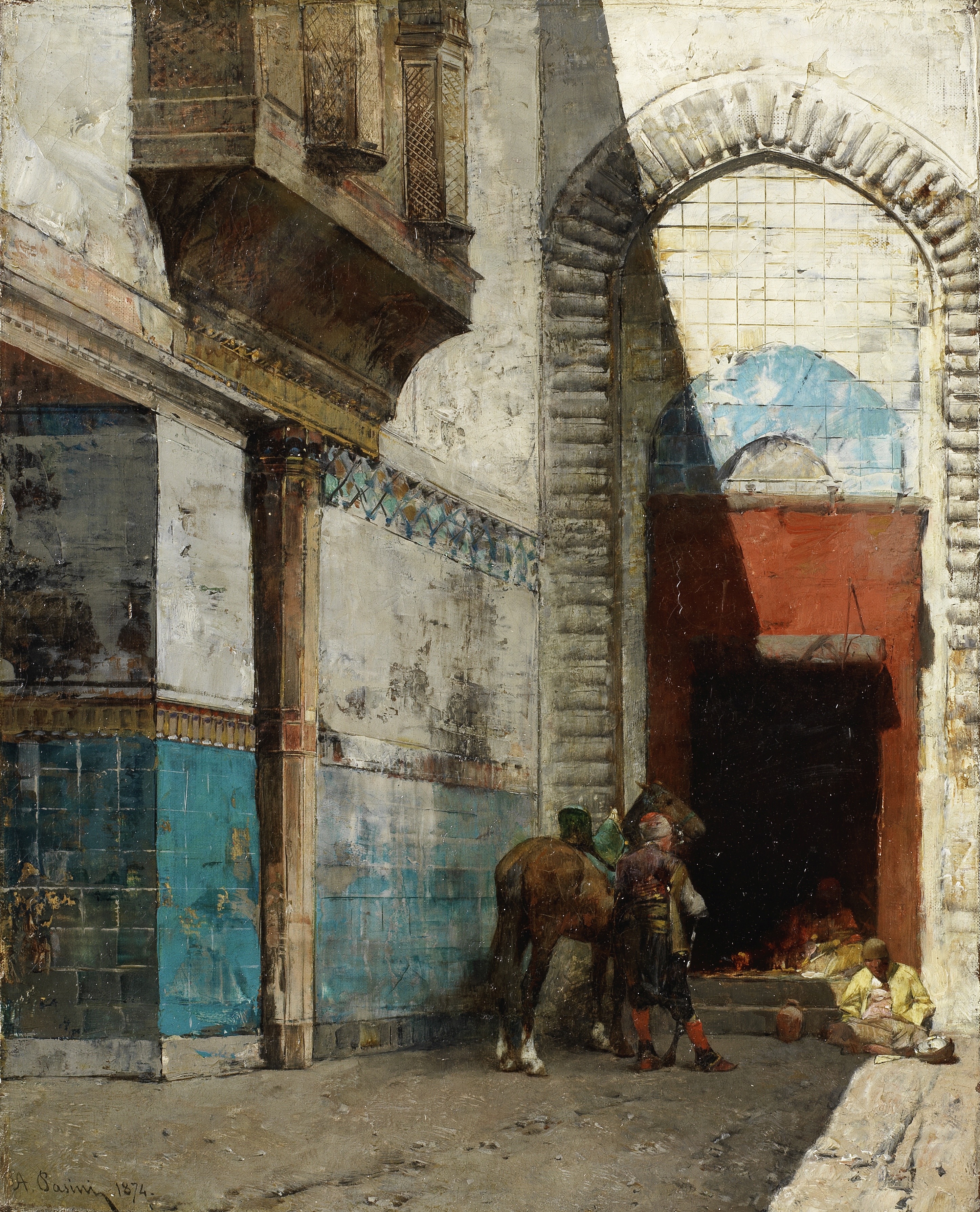 Alberto Pasini (Italian, 1826-1899) Ingresso di bazar
