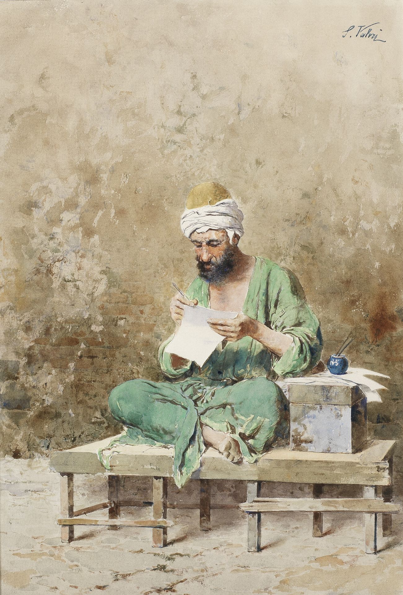 Silvestro Valeri (Italian, 1814-1902) The Scribe