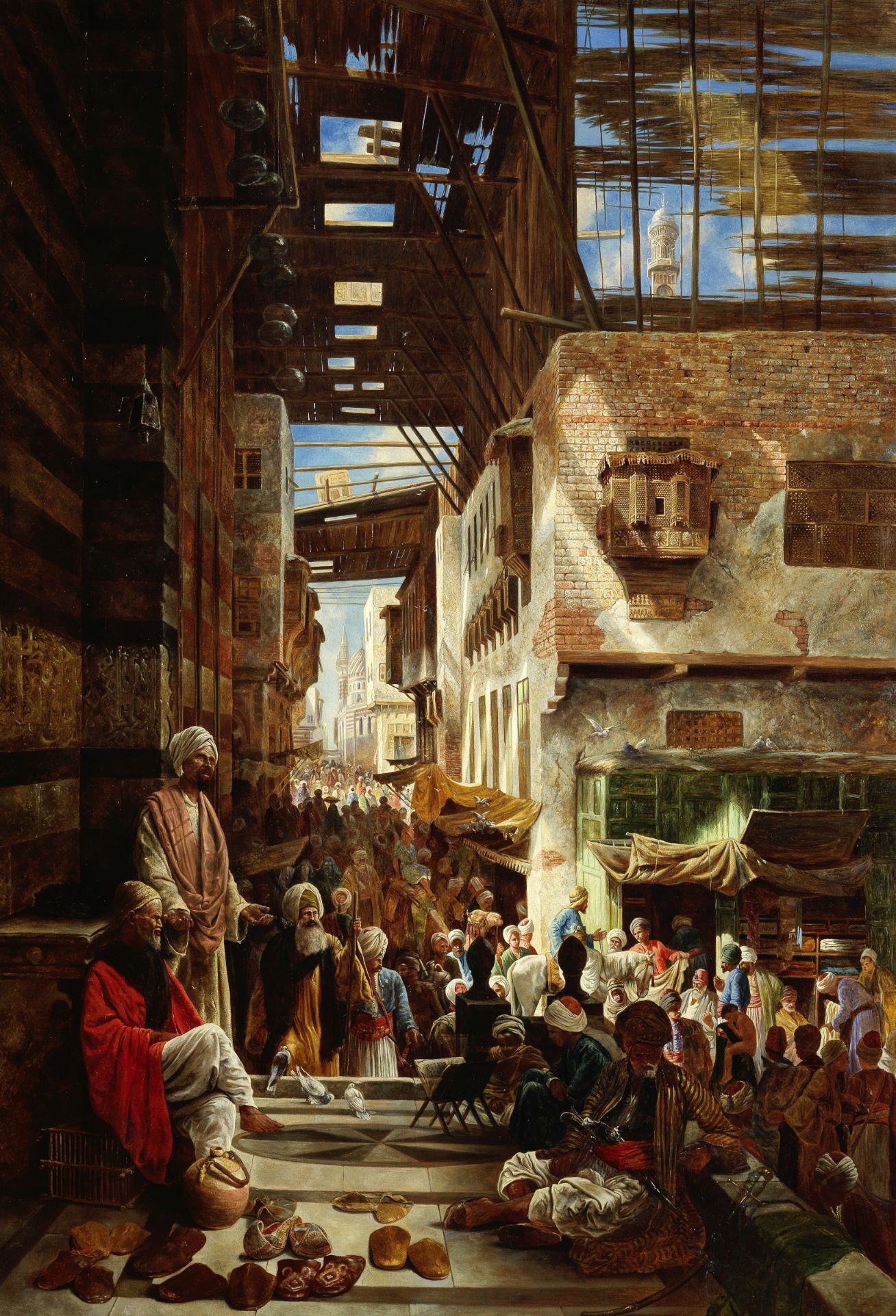 Charles Robertson, RWS (British, 1844-1891) The Street of the Ghoreeyah, Cairo