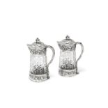 A pair of large French silver-mounted claret jugs Odiot, Paris late 19th century (2)