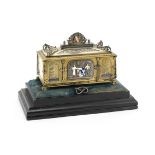 AYNSLEY CHINA INTEREST: a Victorian silver and silver gilt freedom box S Blanckensee & Son Ltd, B...