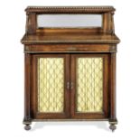 A George IV rosewood and brass mounted chiffonier