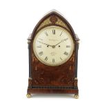 An early 19th century boxwood-inlaid mahogany bracket clock the dial signed W.J Upjohn, London