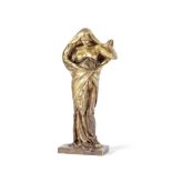 Louis-Ernest Barrius (French, 1841-1905): A gilt bronze figure of 'Nature Revealing herself to Sc...