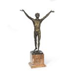 Otto Schmidt-Hofer (German, 1873–1925): A patinated bronze figure of a young male nude