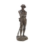 After Charles Octave Levy (French, 1820-1899): A late 19th/early 20th century patinated bronze fi...