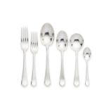 A silver flatware service by Walker and Hall, Sheffield 1948,