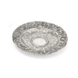 A late 17th / early 18th century silver dish unmarked, probably Portuguese