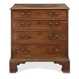 A George III mahogany chest of small proportions