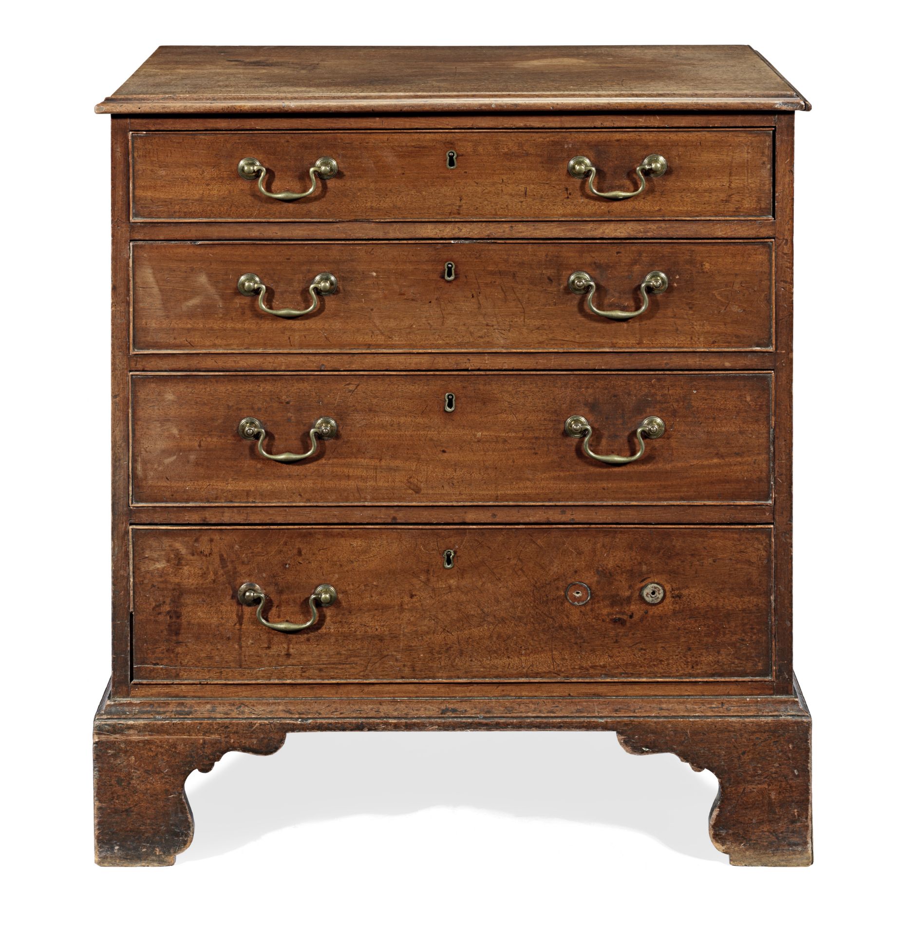 A George III mahogany chest of small proportions