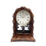 A 19th century mahogany table regulator with deadbeat escapement the dial signed J P Jones, Aber...