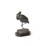 Henri Alfred Marie Jacquemart (1824 -1896): A bronze model of a stork