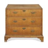 A George II walnut caddy top chest of small proportions