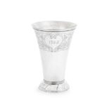 A large 18th century Swedish silver beaker by Kilian Kelson, Stockholm 1763