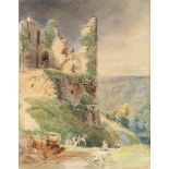 Nicholas Chevalier (Russian/Swiss, 1828-1902) Knaresborough and Knaresborough castle; a pair the ...