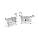 A pair of silver sauceboats Rebecca Emes and Edward Barnard, London 1820 (2)