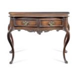 A Portuguese third quarter 18th century carved rosewood serpentine side table