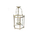 A George III style gilt bronze hall lantern probably early 20th century