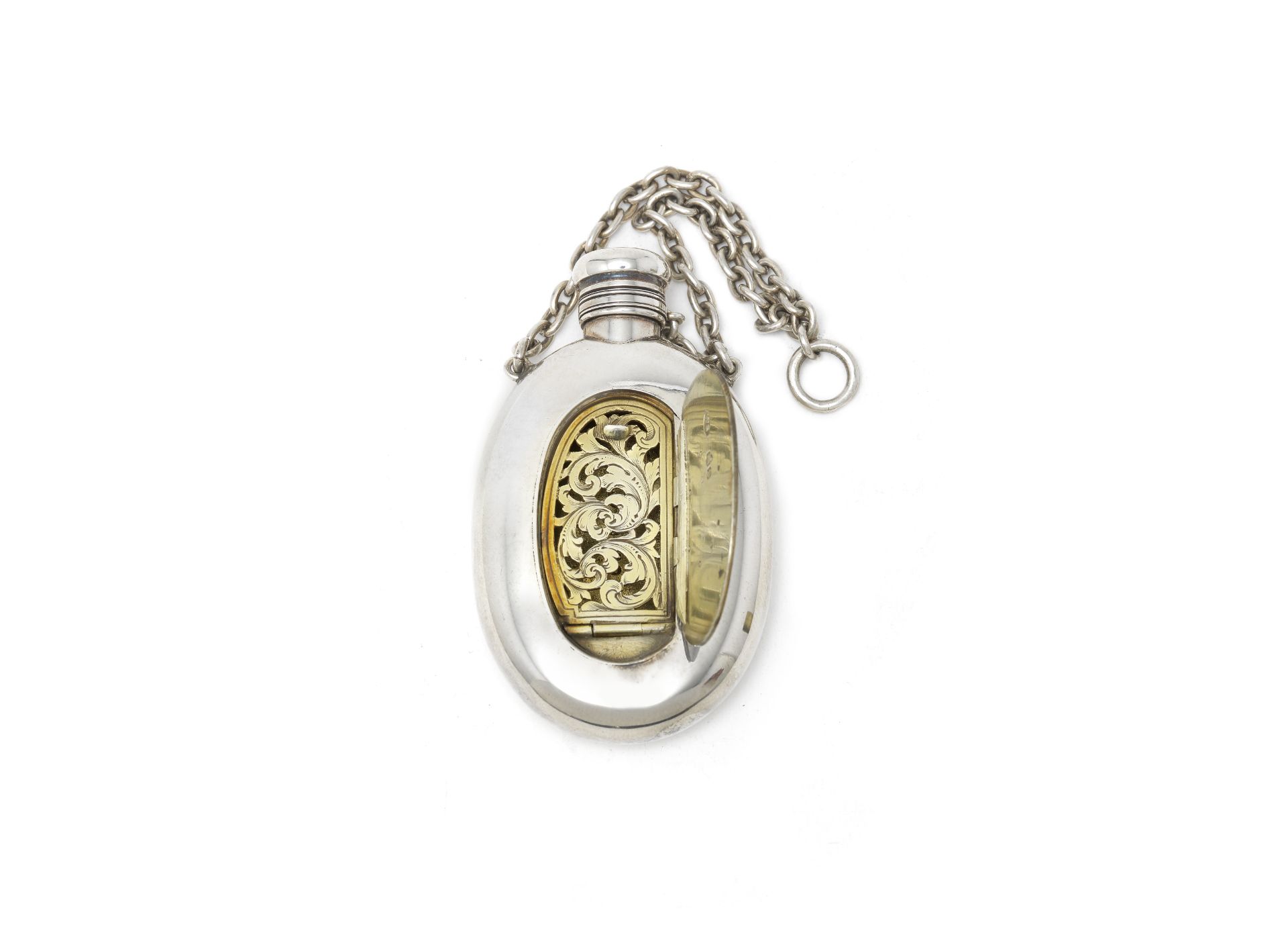 A Victorian novelty silver vinaigrette and scent bottle William Summers, London 1873