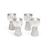 Graham Watling: a set of four silver goblets London 1973 - 1975 (4)