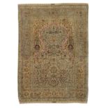 A Hereke silk and metal thread prayer rug, West Anatolia 167cm x 121cm