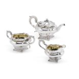 A Victorian silver three-piece tea service William Ker Reid, London 1838 (3)