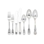 A group of Fiddle and Thread pattern silver flatware John & Henry Lias, London 1841