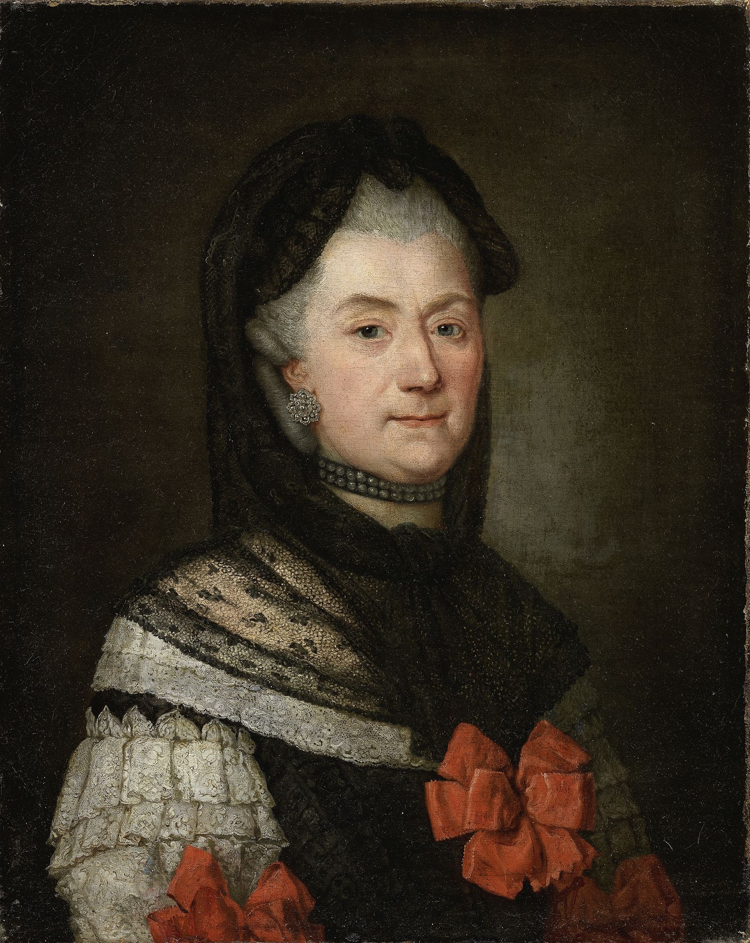 German School, 18th Century Portrait of a lady, traditionally said to be of the Hönigswald family...
