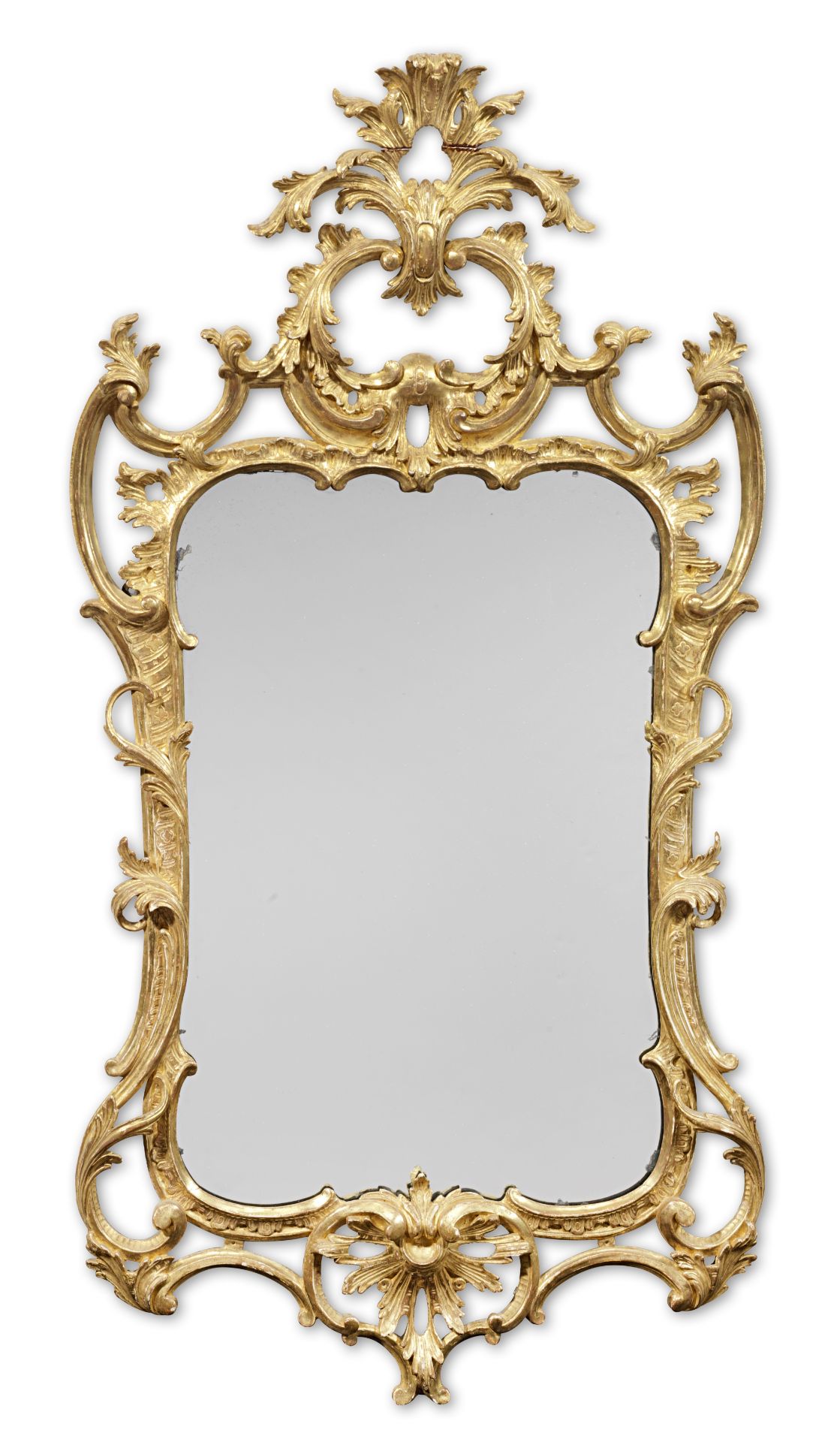 A George III giltwood and gilt gesso mirror