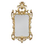 A George III giltwood and gilt gesso mirror