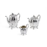 A Victorian silver teapot, coffee pot and cream jug Joseph Angell I & Joseph Angell II, London 18...