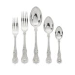 A Victorian silver Queen's pattern flatware service George Maudley Jackson, London 1889
