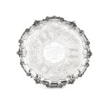 A George III silver salver Robert Jones & John Scofield, London 1777