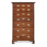 An Irish George III mahogany tall chest