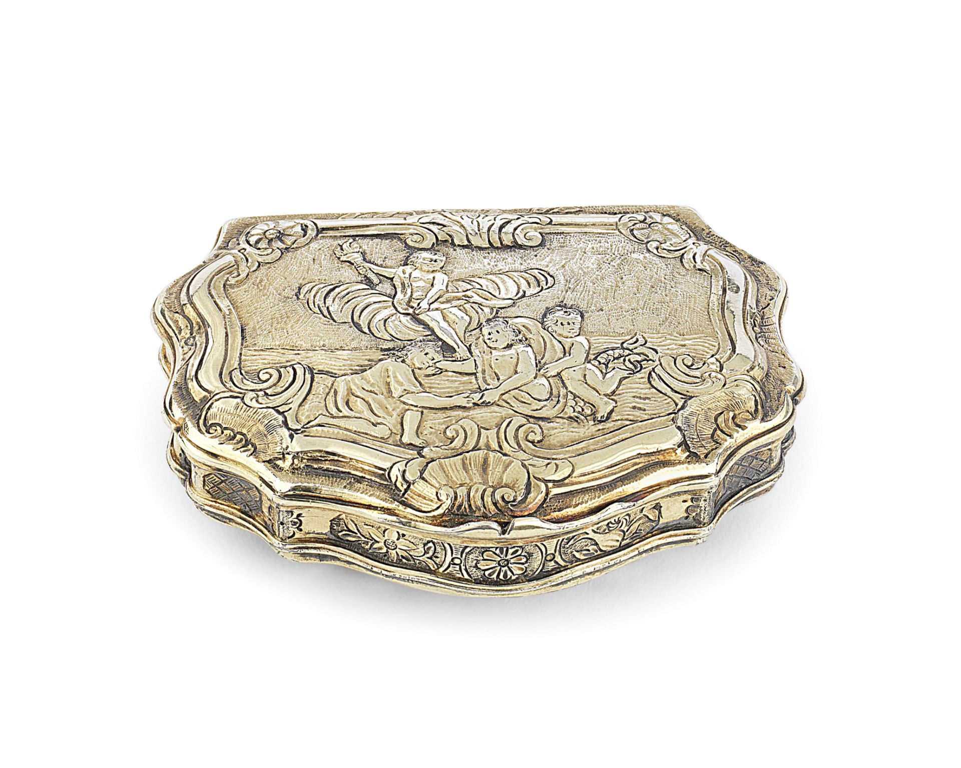 An 18th century French silver-gilt box circa 1740