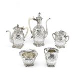 A good 19th century American silver five-piece tea and coffee service Gorham Manufacturing Compan...