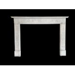 A George III carved white marble chimneypiece