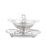 A 19th century French silver sauce tureen and stand Odiot, Paris