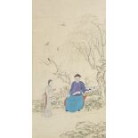 A painting of a scholar and attendant 19th century (2)