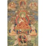 A thangka of Tsongkhapa and a Thangka of Maitreya Tibet, 18th/19th century (2)