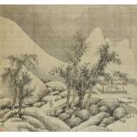 A painting of mountains in Autumn Qing Dynasty (2)