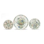 Three famille verte dishes Kangxi (3)