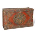 A painted wood 'dragon' storage chest Tibet, 17th/18th century